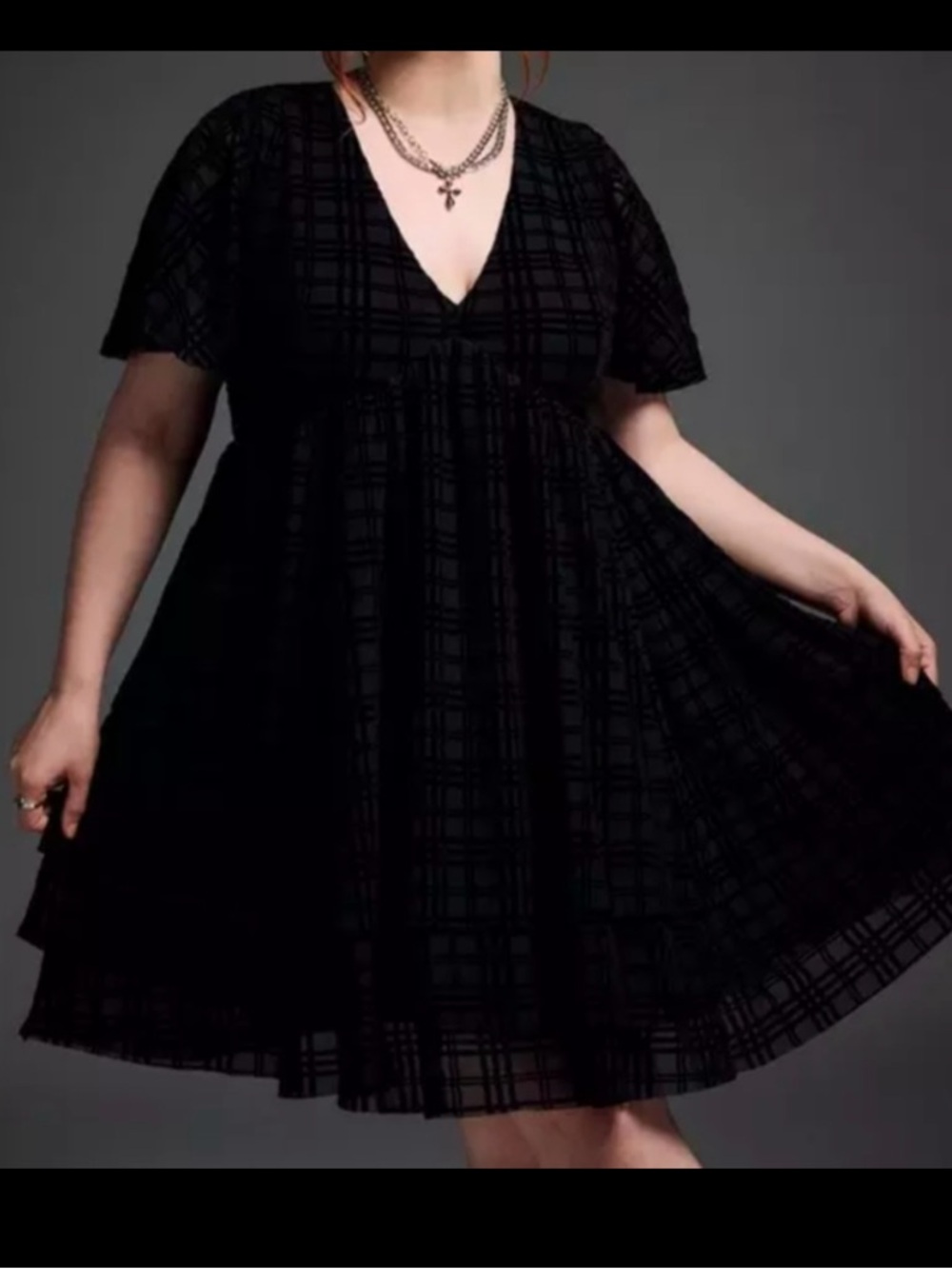 Torrid Nightfall Mesh Tiered Mini Dress - Picture 3 of 3